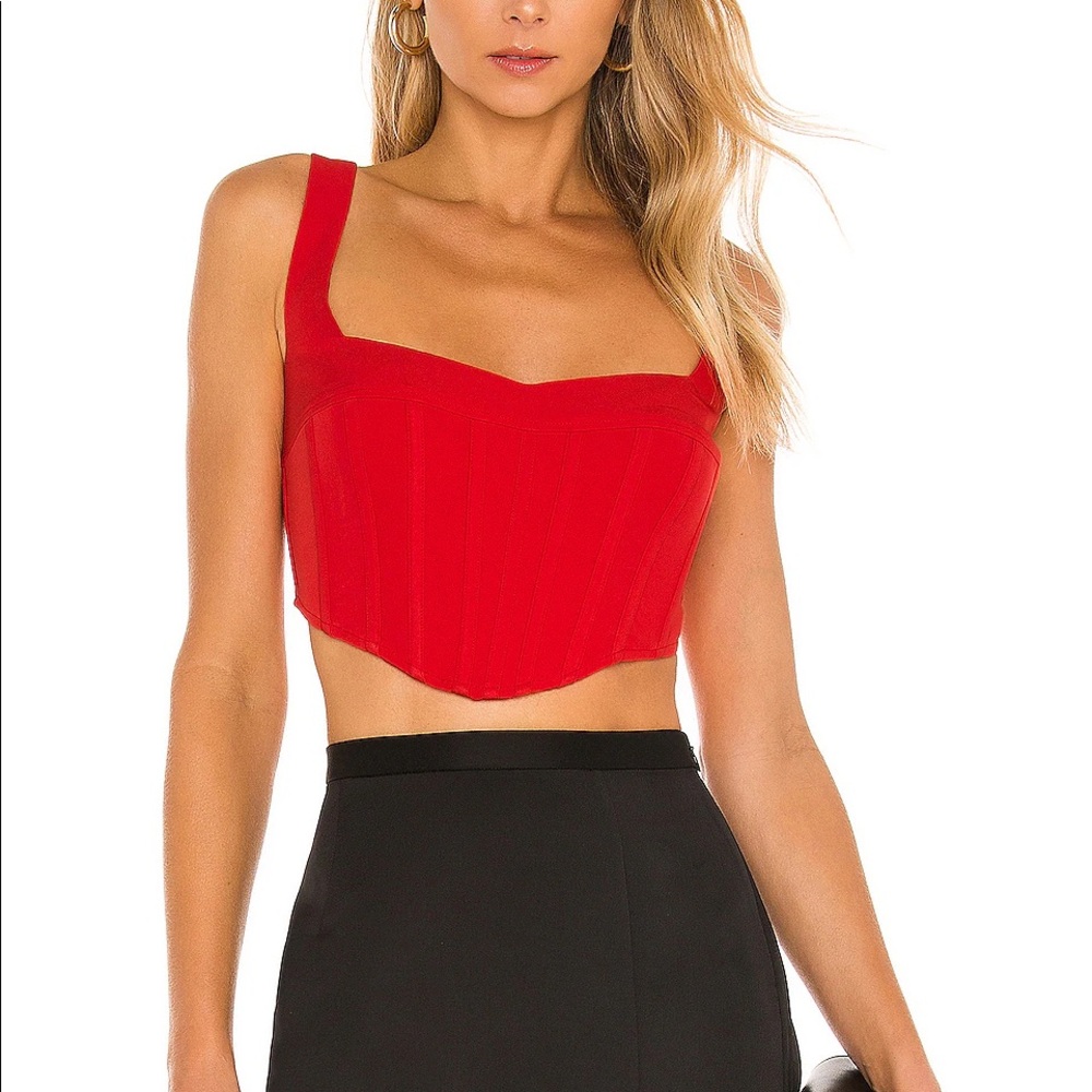 Bardot Red Corset Top❤️🍒